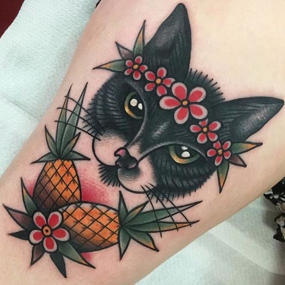 american-traditional-cat-tattoo american-traditional-cat-tattoo