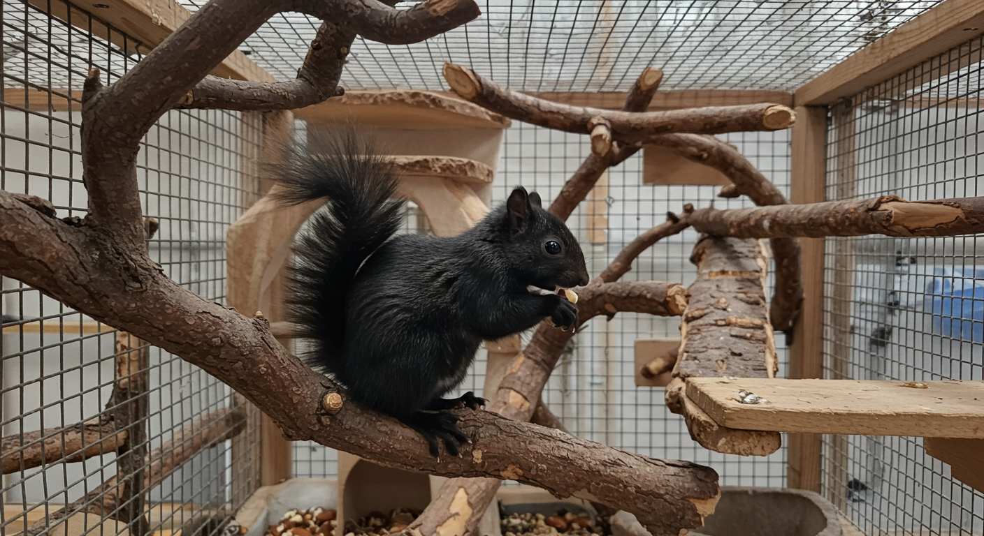 black squirrel as pet