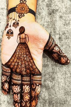 engagement-mehndi-design-stylish