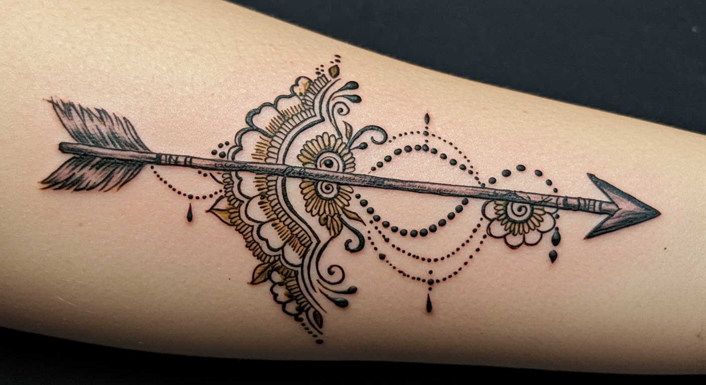 mehndi-arrow-tattoo mehndi-arrow-tattoo
